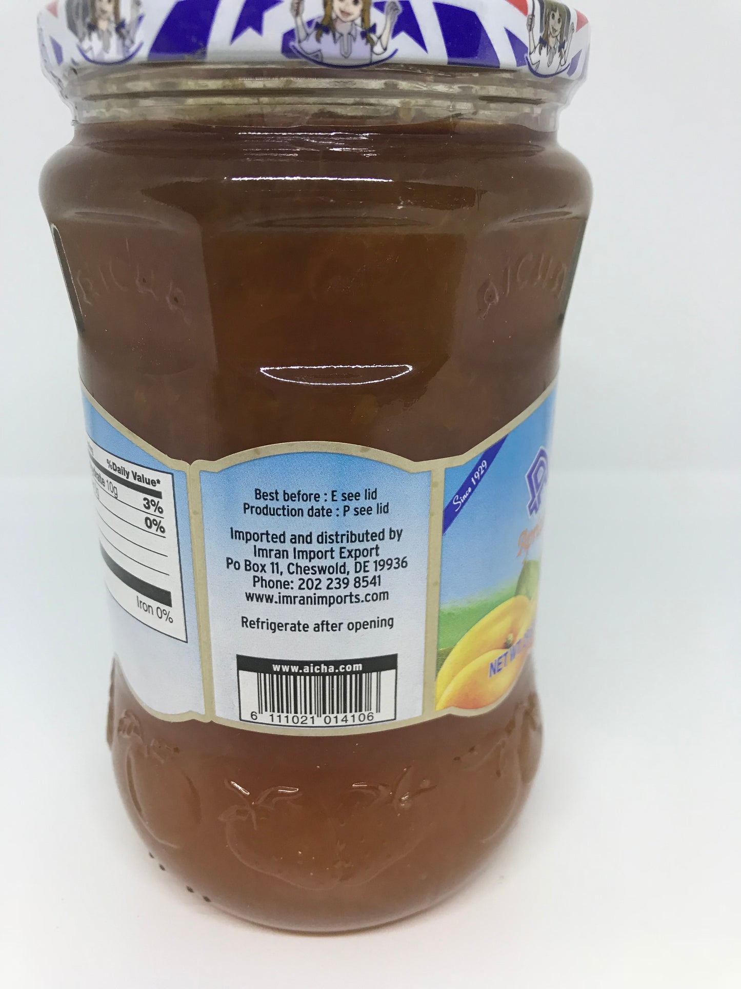 Aicha Apricot Jam 30 0z ( 840 Gram)