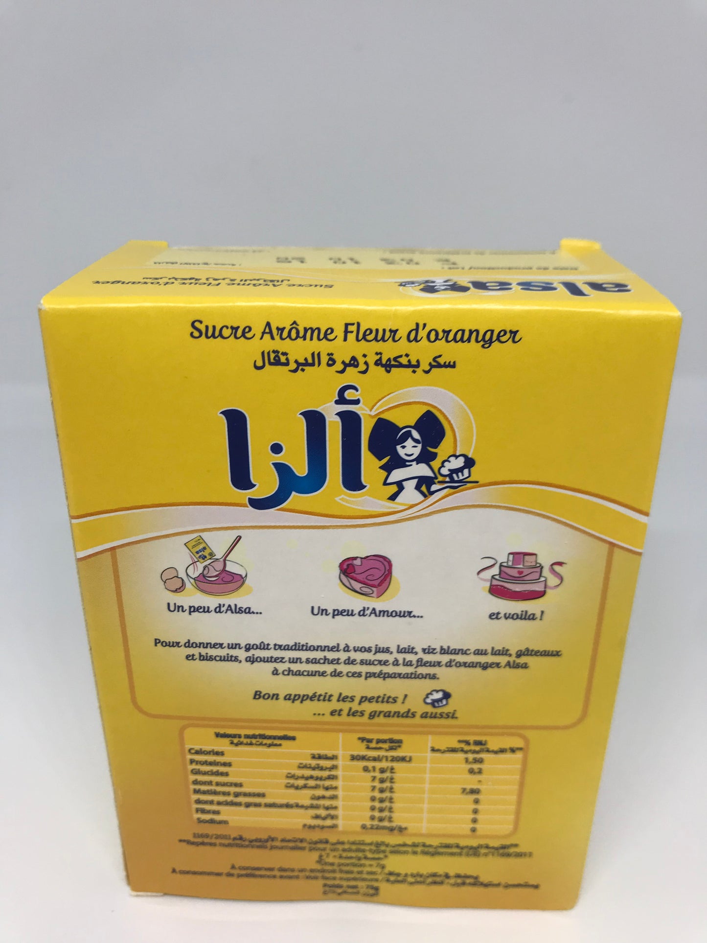 Alsa 10 Packs Sucre Arome Fleur D'oranger (Orange Flavor) 75 Gram