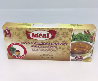 Ideal Special Harira Flavor Cube De Bouillon Deshydrate Saveur Poulet Stock Cube 76 Gram (2.68 oz)