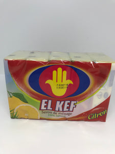 El Kef Pack of 5 Soap Savon De Menage Citron 100% Natural