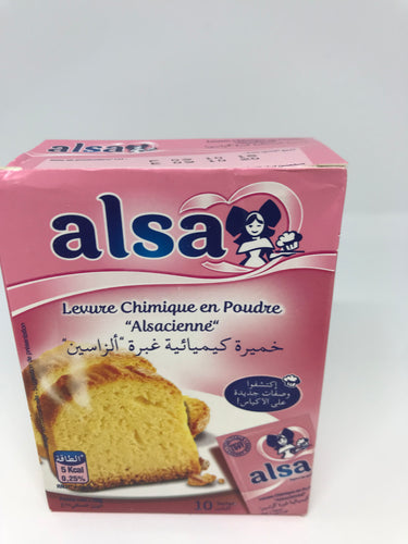 Alsa 10 Packs Levure Chimique En Poudre Alsacienne ( Yeast In Alsatian Powder) 75 Gram (2.64 oz)